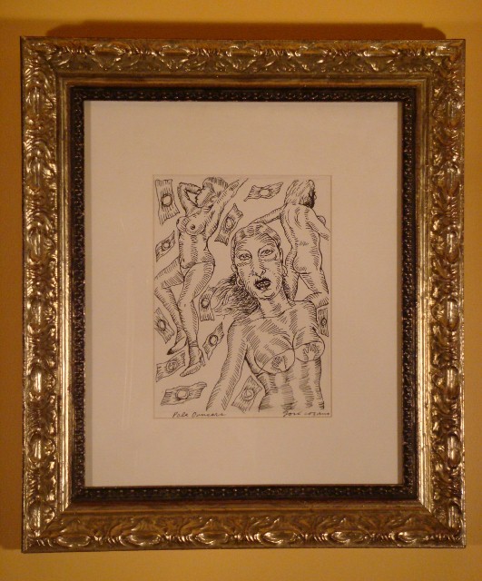 "Pole Dancer" drawing by JOSE LOZANO